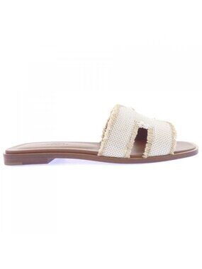 Hermes Oran Sandals White